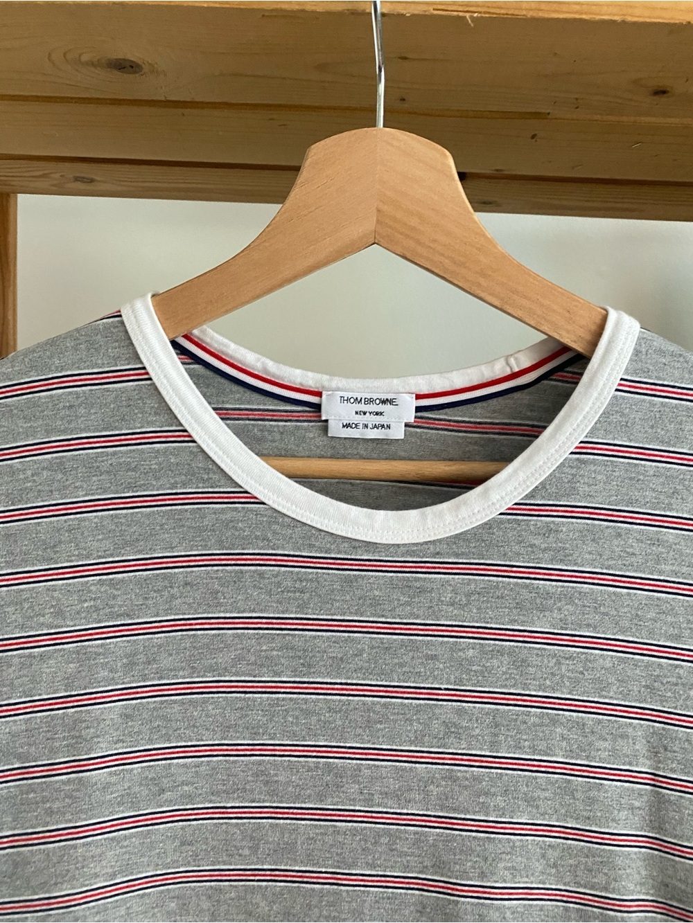 Thom Browne Striped Cotton-Jersey T-Shirt Gray Small - Picture 7 of 16
